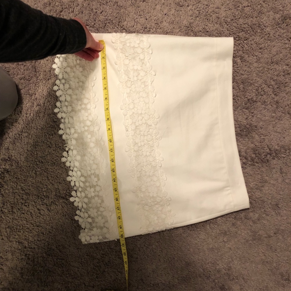 White with lace midi skirt. Floral lace. J crew. - Picture 5 of 7